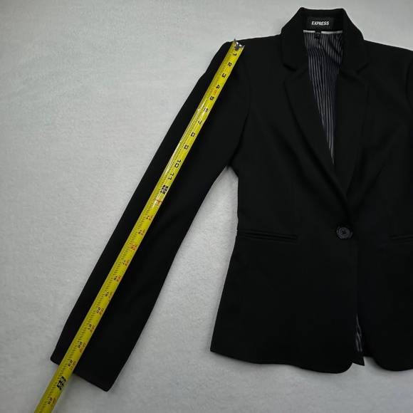 Express Editor Studio Womens Stretch Twill Fitted One Button Blazer size 0 - Picture 11 of 14